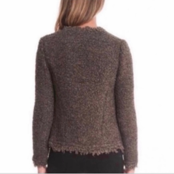 IRO Coffey Dusty Brown Boucle Jacket - Picture 7 of 9